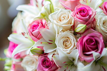 A beautiful bouquet composed of pink, a Photo by Iftikhar Alam