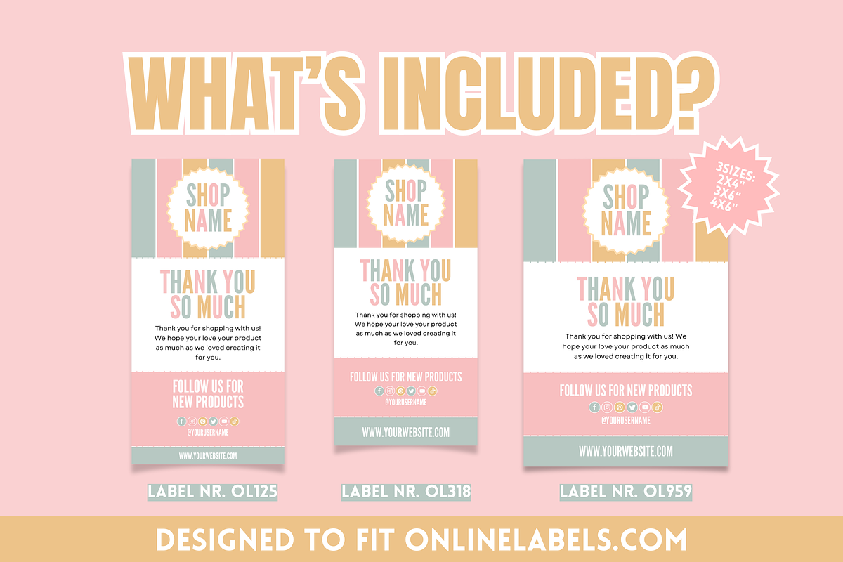 Pastel Shipping Sticker Template, a Marketing Template by SunshineStudioBoutique (Photo 2 of 8)