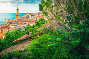 Great view with old town of Menton, an Architecture Photo by Alpine Dreams