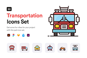 Transportation Icon Set, a Duotone Icon by Brickclay (Thumbnail 1 of 9)