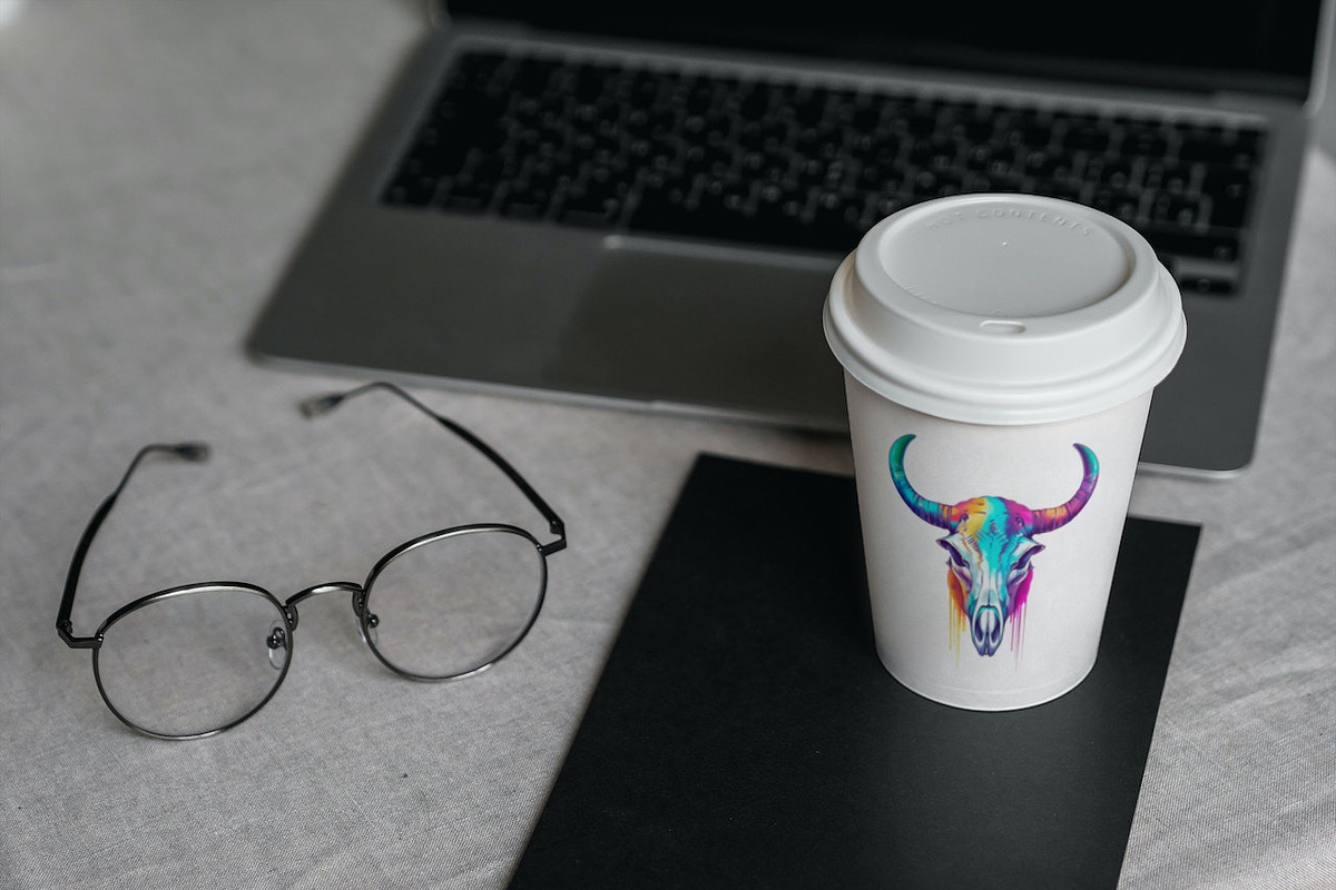 Cow Skulls Vector Illustrations, a Decorative Illustration by TheBlackPixelCo (Photo 6 of 9)