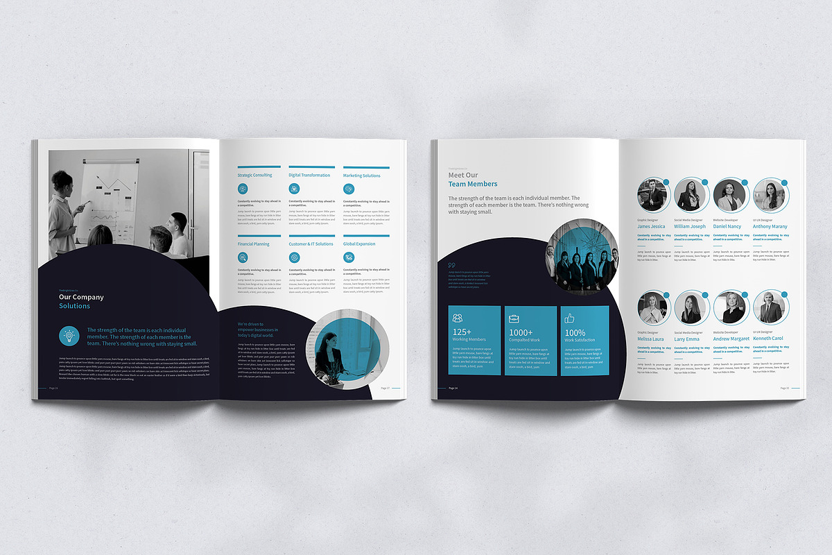 Annual Report Brochure Canva, a Brochure Template by TheBrightGrap (Photo 5 of 11)