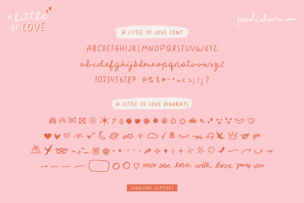 Script Font Duo A little of Love, a Script Font by pixelcolours (Photo 9 of 10)