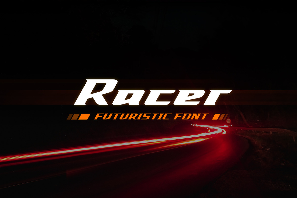 Racer Futuristic Font, a Font by sunnytudu (Photo 1 of 5)