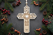 Christian Cross Ornament SVG Bundle, a Decorative Illustration by svgocean (Thumbnail 6 of 11)