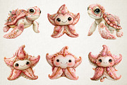 Pink Undersea Life PNG Clipart, an Animal Illustration by RobertsArt (Thumbnail 2 of 6)