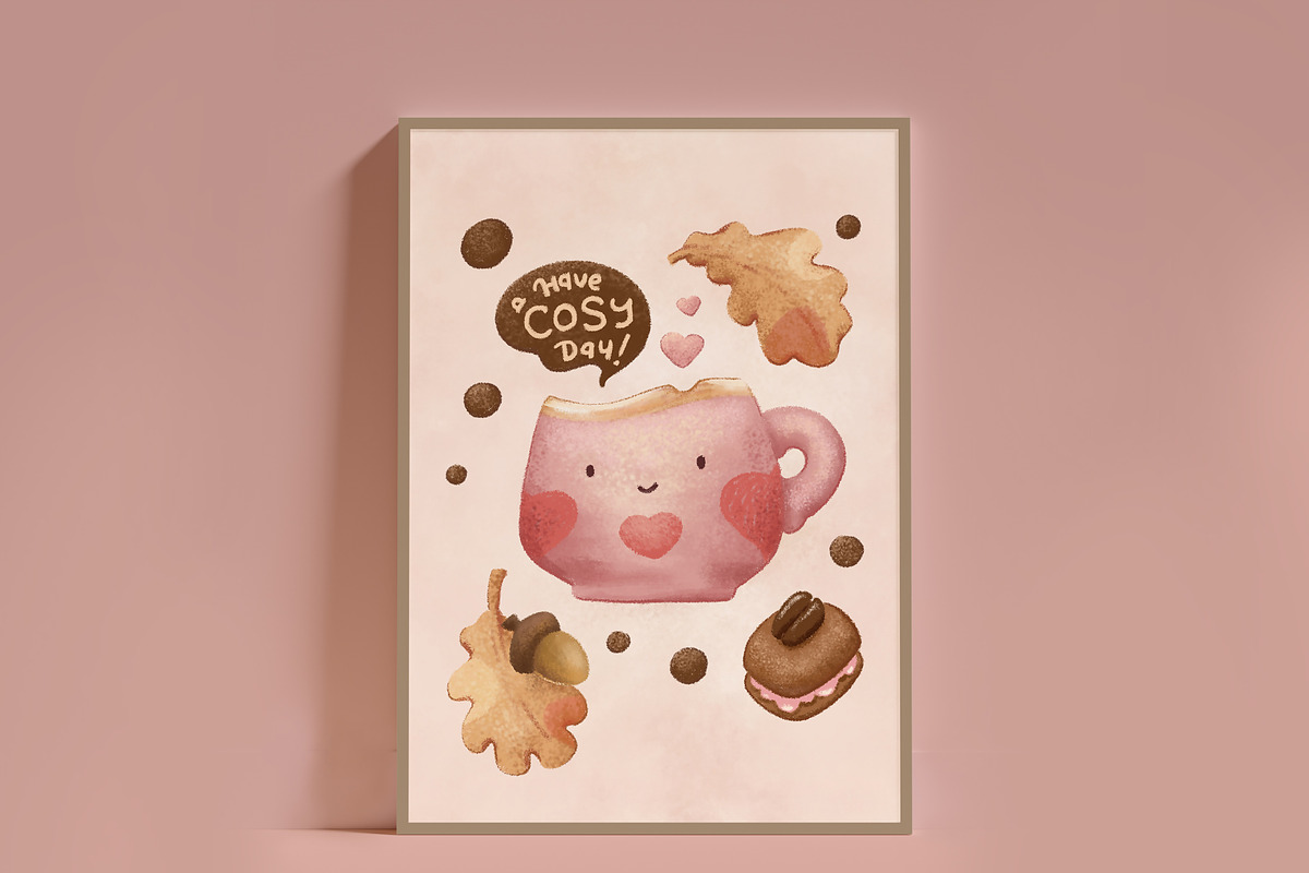 Cozy Autumn Fall Sticker Set., an Object Illustration by RabbitAndPencil (Photo 6 of 8)