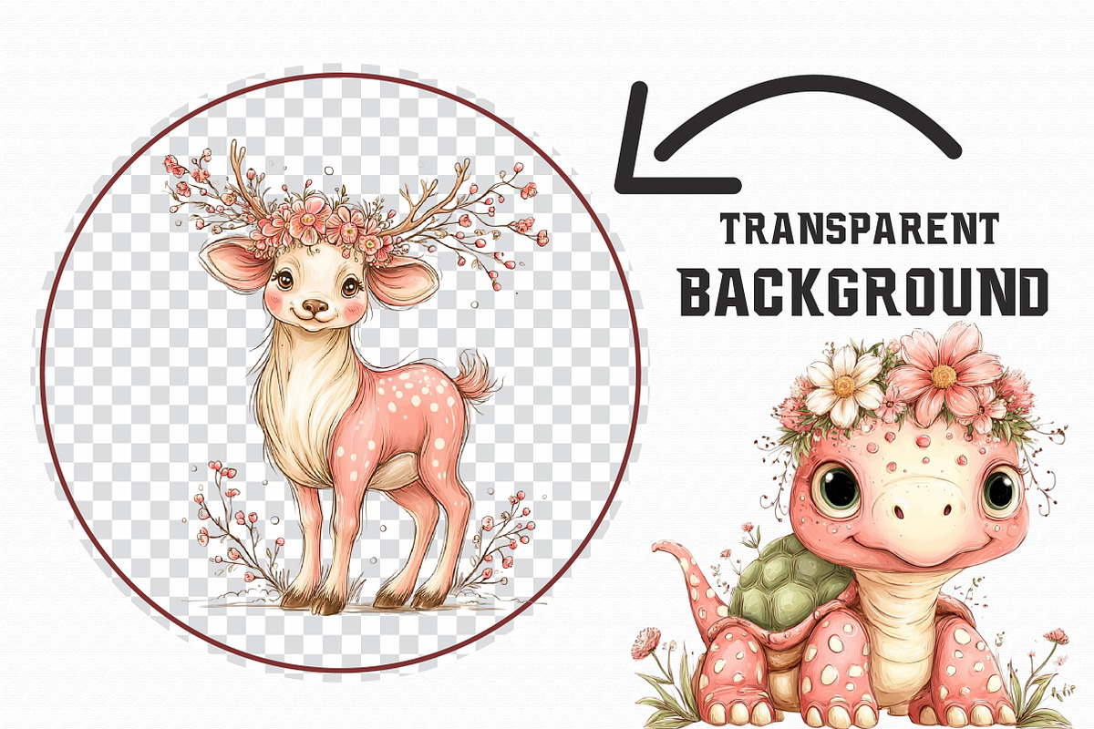 Whimsical Animals Clipart, an Illustration by Libby Wishes (Photo 3 of 6)