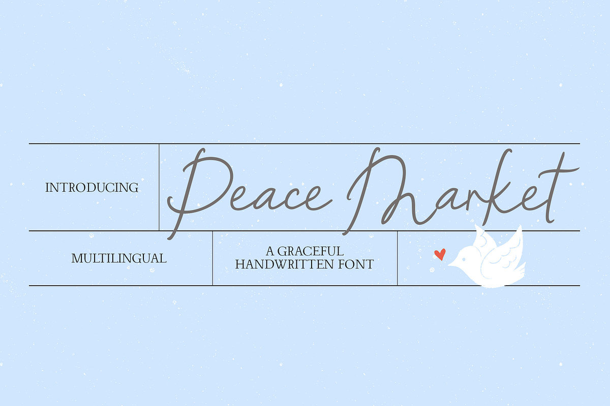 Peace Market Handwritten Script Font, a Script Font by Oheunola (Photo 1 of 5)