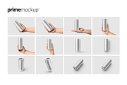 250 ml Energy Drink Can Mockup Set, a Cups & Container Mockup by PrimeMockup (Thumbnail 10 of 11)