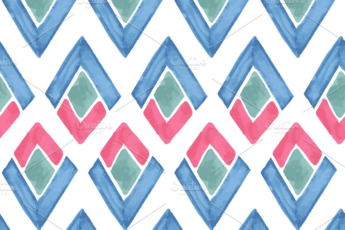Vector watercolor patterns, a Pattern Graphic by alexmakarova (Photo 4 of 5)
