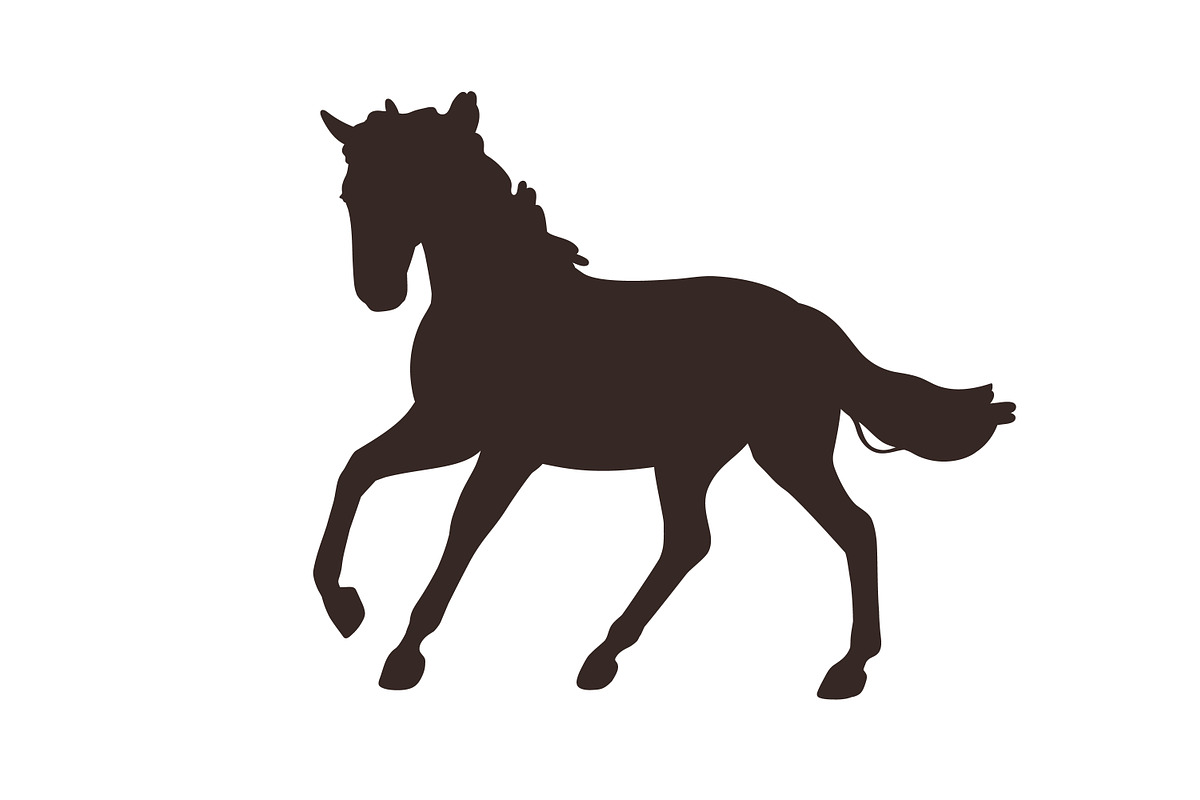 Horse silhouettes in movement set, an Animal Illustration by Good Studio (Photo 2 of 8)
