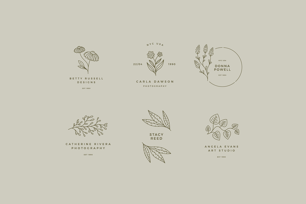 100 Floral Logo Templates, a Branding & Logo Template by AlienValley (Photo 3 of 9)