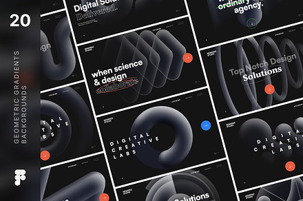 NEWERKZ - Figma Geometric Gradients, an UI Kit Template by neuwebz