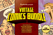 Marvelous Vintage Comics Bundle, a Brushes & More by pixelbuddha.net (Thumbnail 1 of 13)