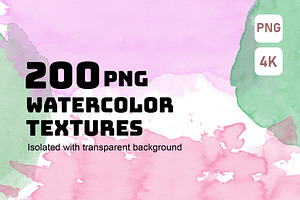 200 Watercolor Swatches Clipart, PNG, a Texture Graphic by Chipshpow Graphics
