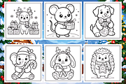 Christmas Cuteness Coloring Book, a Seasonal Illustration by Design Station (Thumbnail 2 of 3)