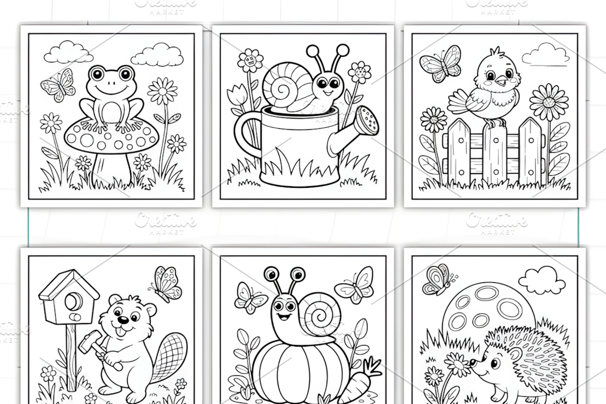 Bold Easy Little Garden Coloring, a Decorative Illustration by Design Station (Photo 3 of 3)