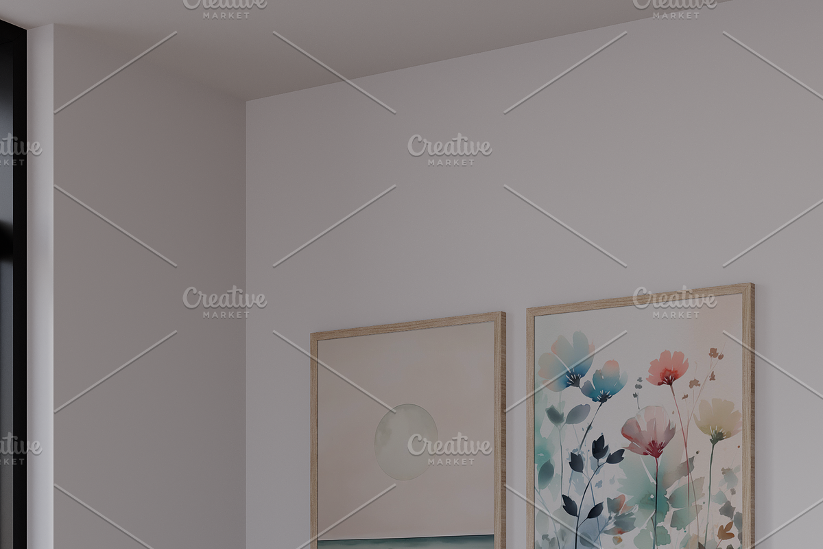 Double vertical frame mockup - 50x70, a Household Mockup by Hunny Badger (Photo 5 of 6)