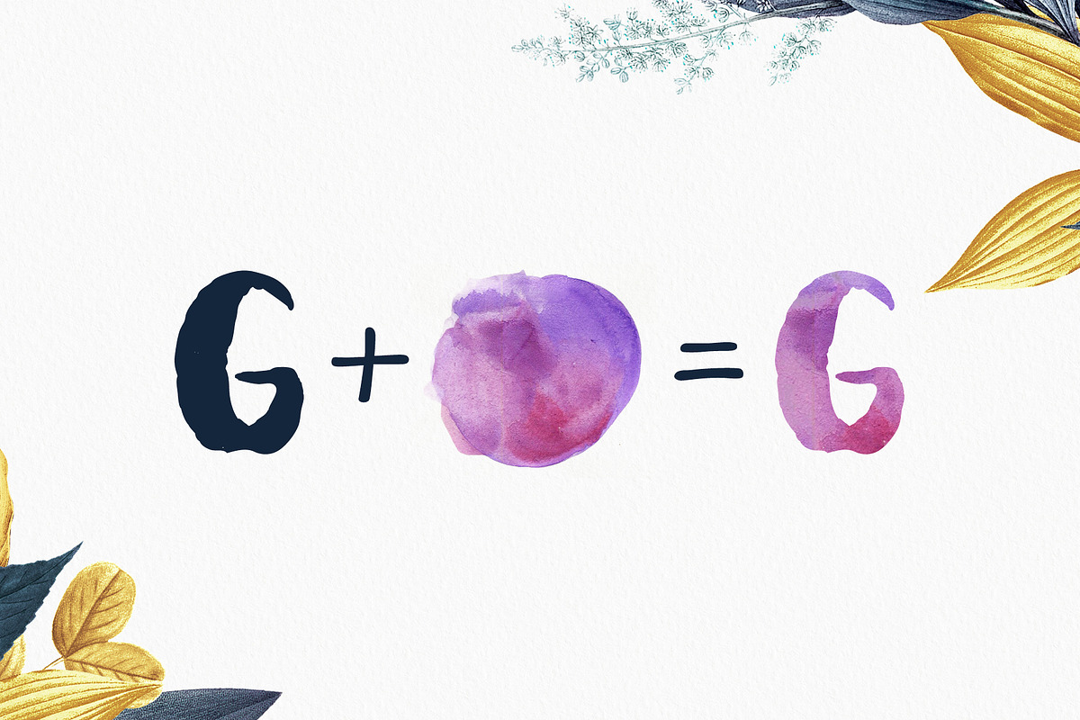 Aquatype Display Watercolor font preview 3