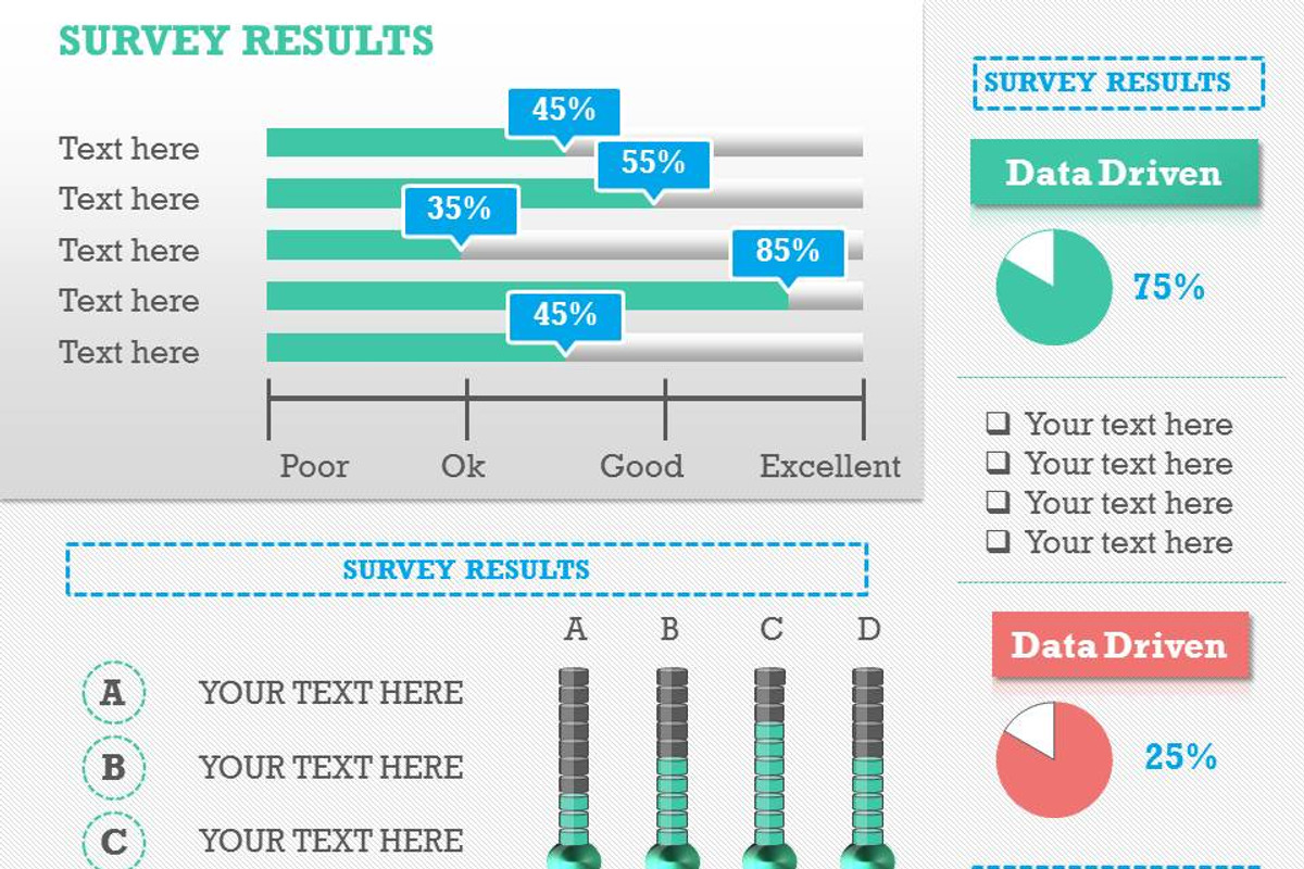 Survey Results Infographic Slides P1, a Presentation Template by Yes Presentations (Photo 10 of 10)