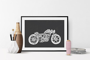 Bike Illustration, Wall Art, Decor