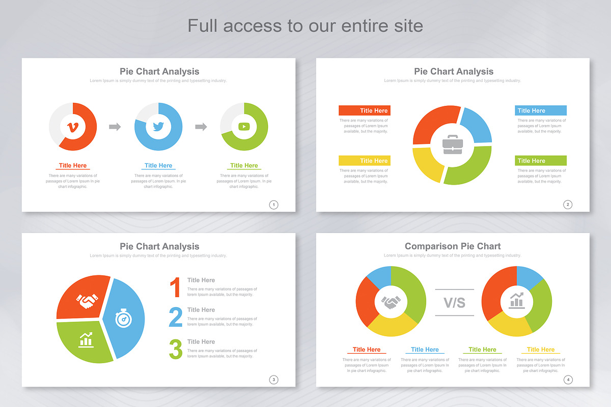 Pie Chart infographic Keynote, a Templates & Theme by Mighty-Slide (Photo 2 of 8)