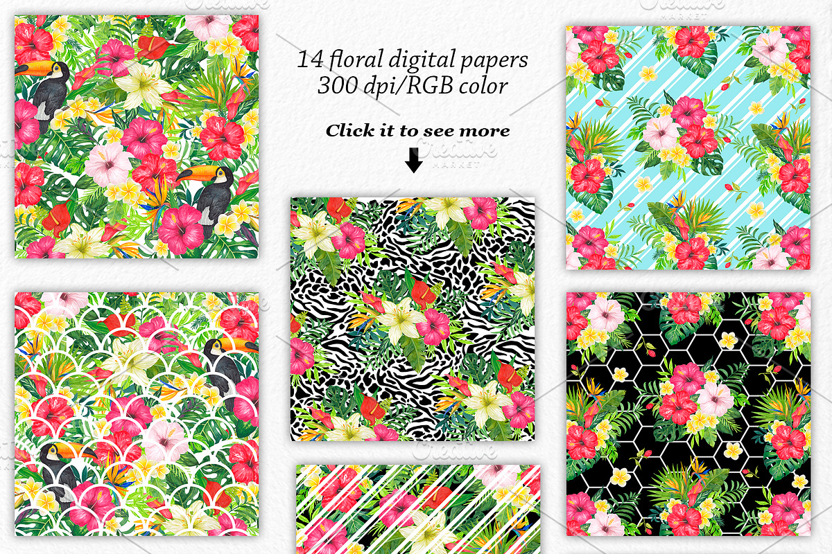 Watercolor Tropical Clip Art, an Illustration by Elly Studio (Photo 5 of 9)