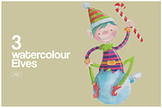 3 Watercolour Elves, an Illustration by paulopivato (Thumbnail 2 of 4)