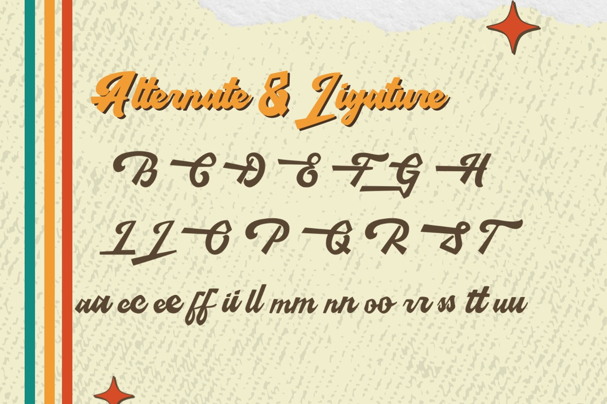 Hamilangton - Retro Display Font, a Script Font by Dhabee (Photo 16 of 17)