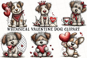 Whimsical Valentine Dog Clipart, an Illustration by OK Design (Thumbnail 2 of 6)