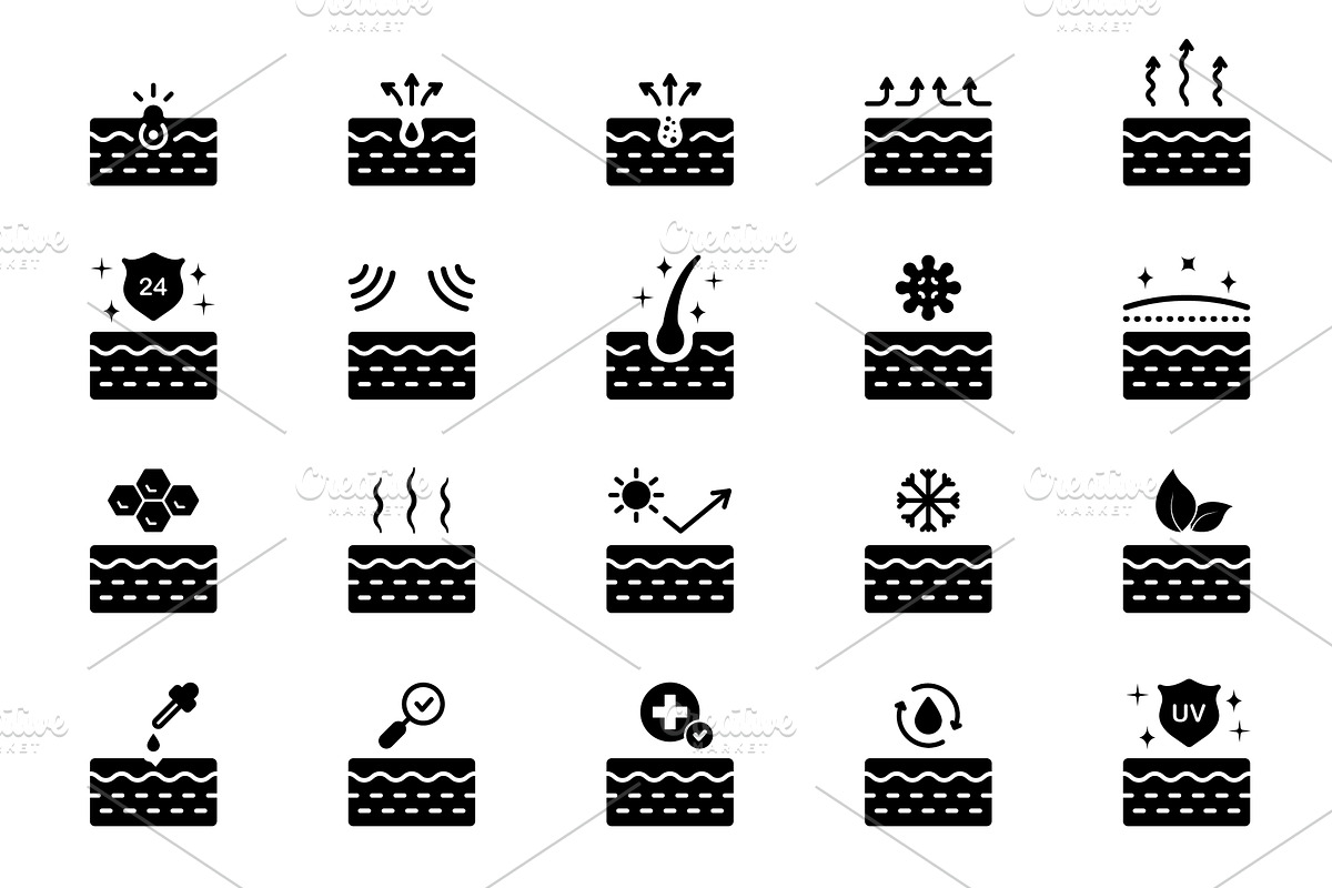 Skin Care Concept Silhouette Icon, an Object Illustration by Vector Creator