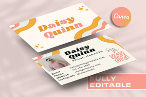 Business Card - Pastel Retro, a Business Card Template by Freedom Business Shop