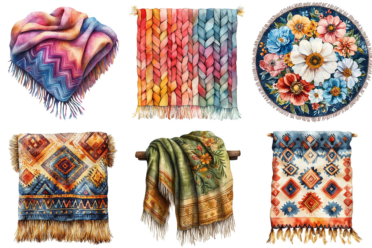 Boho Style Tapestry & Blanket Bundle, an Illustration by Pixels.Craft (Photo 5 of 10)