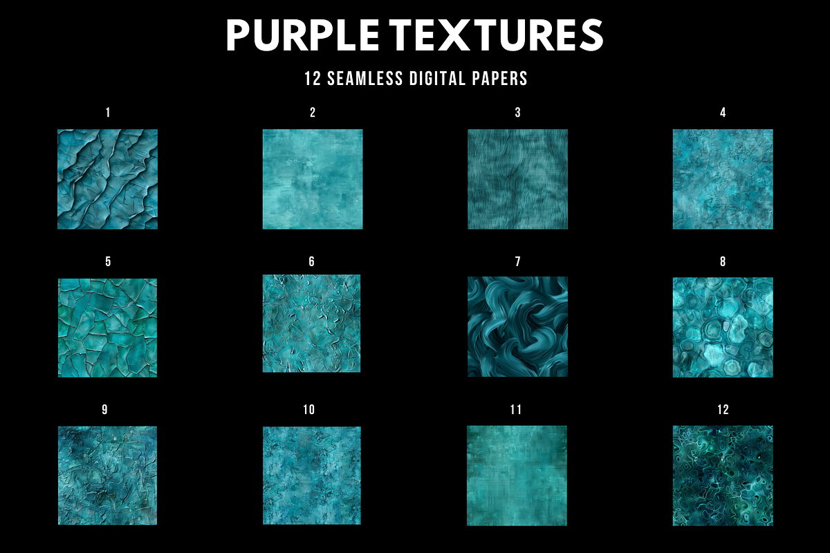 Teal Textures Seamless Digital Paper, a Pattern Graphic by Chromolume Studio (Photo 2 of 28)