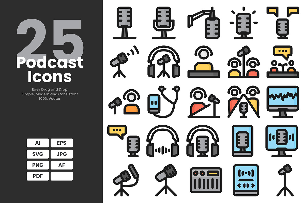 Podcast Icons, a Duotone Icon by erifqizeicon (Photo 3 of 3)