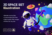 3d Space  Set Illustration, a 3D by 35lab (Thumbnail 1 of 6)