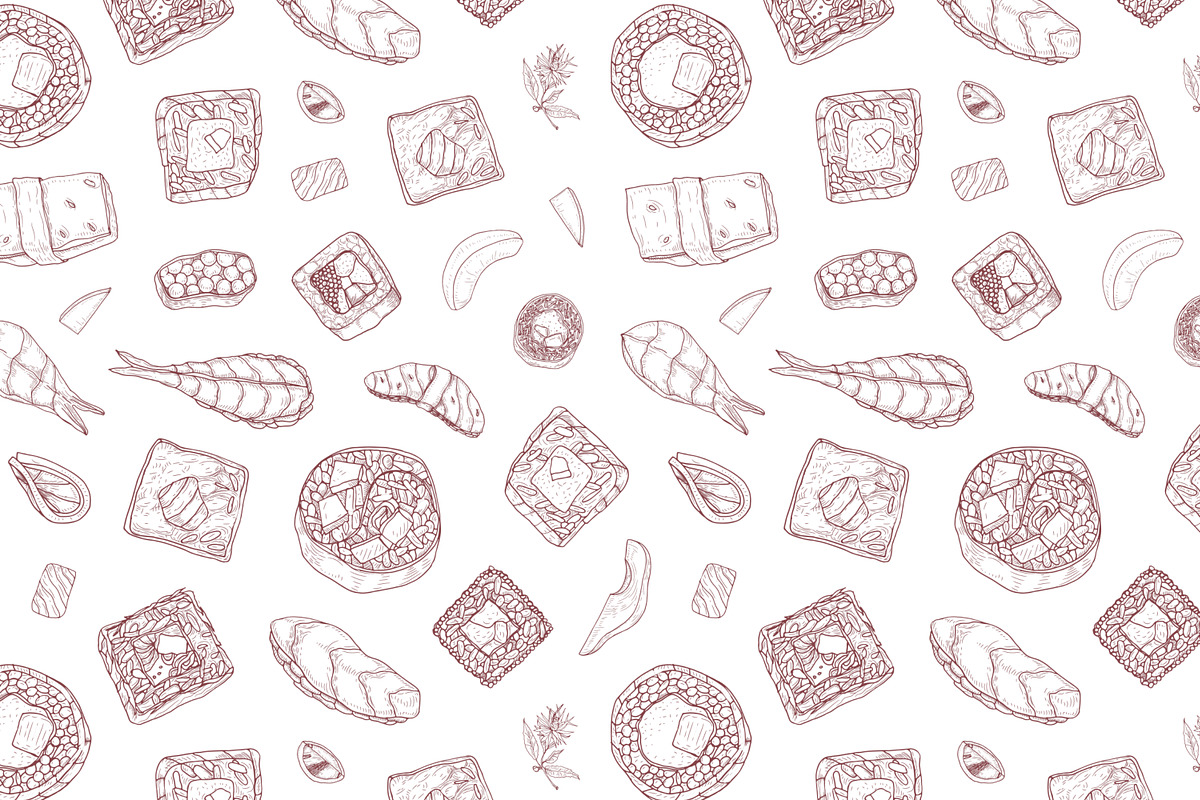 Sushi, hand drawn bundle, a Food Illustration by Good Studio (Photo 20 of 32)