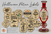 Halloween Apothecary Potion Labels, a Decorative Illustration by Orange Brush Studio (Thumbnail 1 of 5)