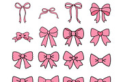 Pink Bows PNG SVG Clipart, an Object Illustration by Huckleberry Hearts (Thumbnail 3 of 3)