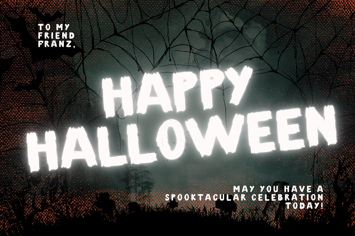 Halloween is a cool Halloween font, a Sans Serif Font by Brown Cupple (Photo 3 of 6)