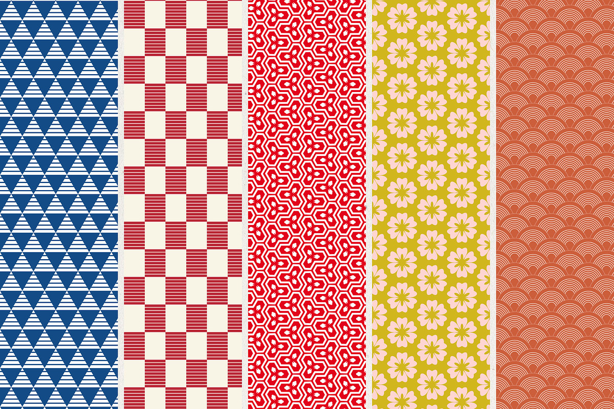 Japanese pattern and elements set, a Pattern Graphic by likorbut (Photo 5 of 9)
