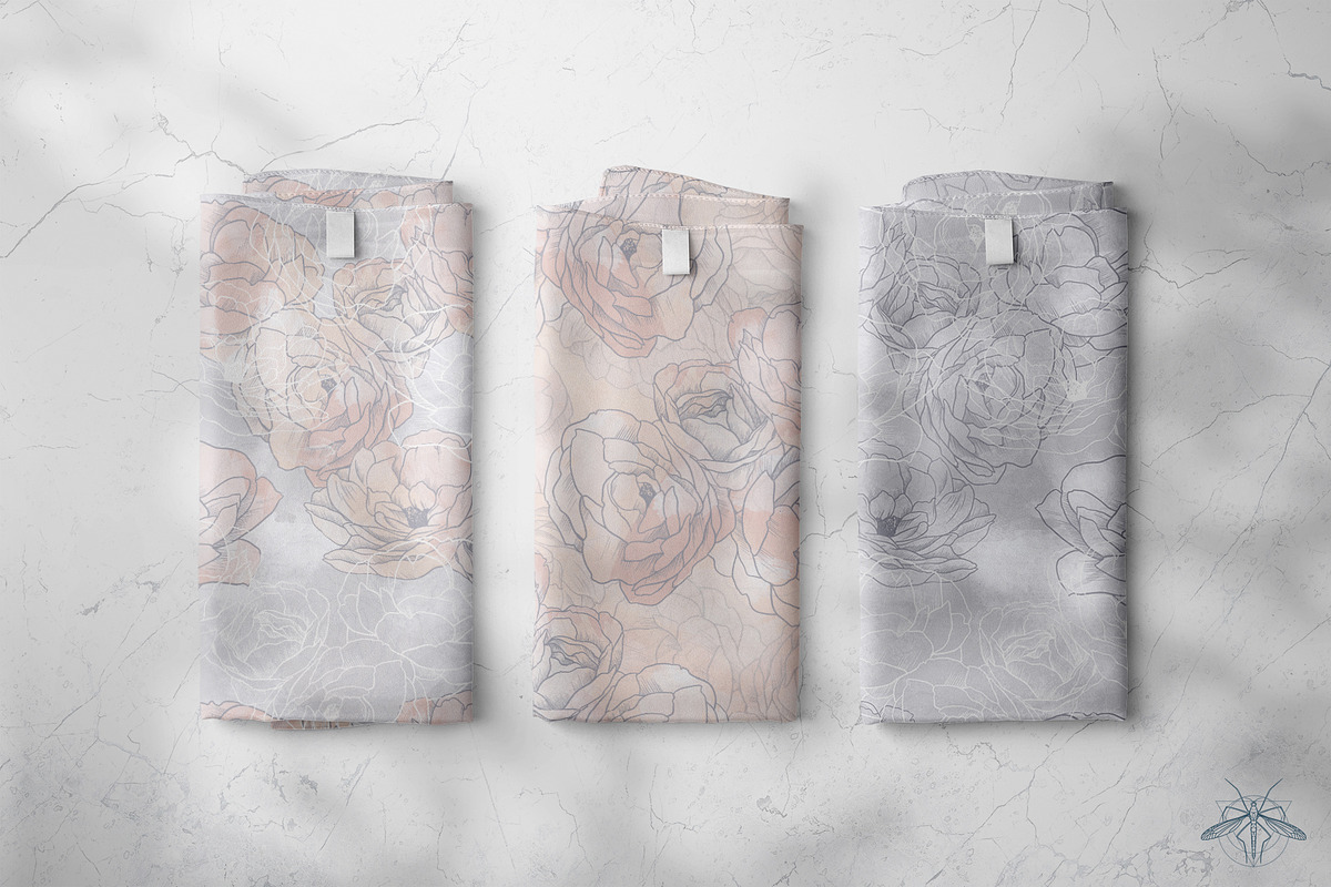 Winter garden | Watercolor patterns, a Pattern Graphic by Tanya Vollar (Photo 2 of 9)