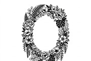 50 Elegant Floral Oval Mirror Frame, a Decorative Illustration by Amazin_art (Thumbnail 19 of 29)