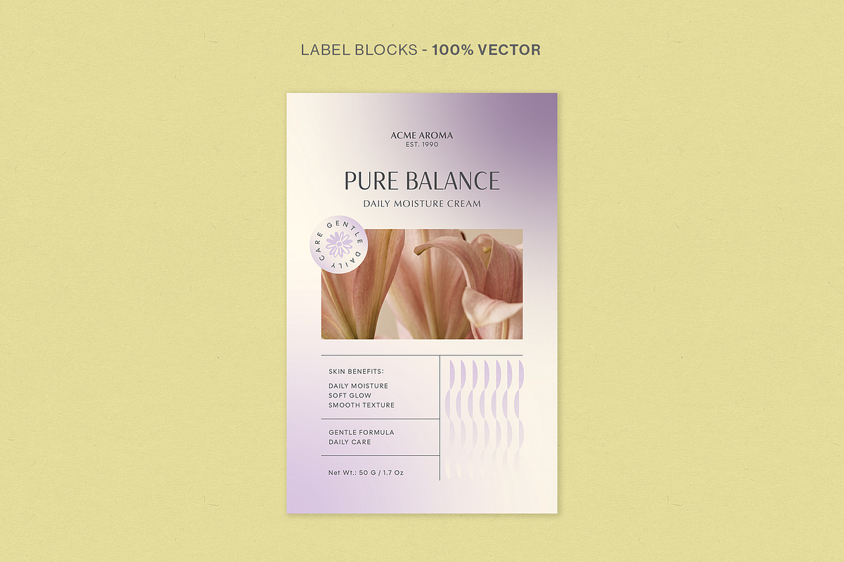 Product Label Template Set, a Stationery Template by BrandPacks