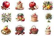 Watercolor Apple Clipart, an Illustration by Designworld (Thumbnail 3 of 5)