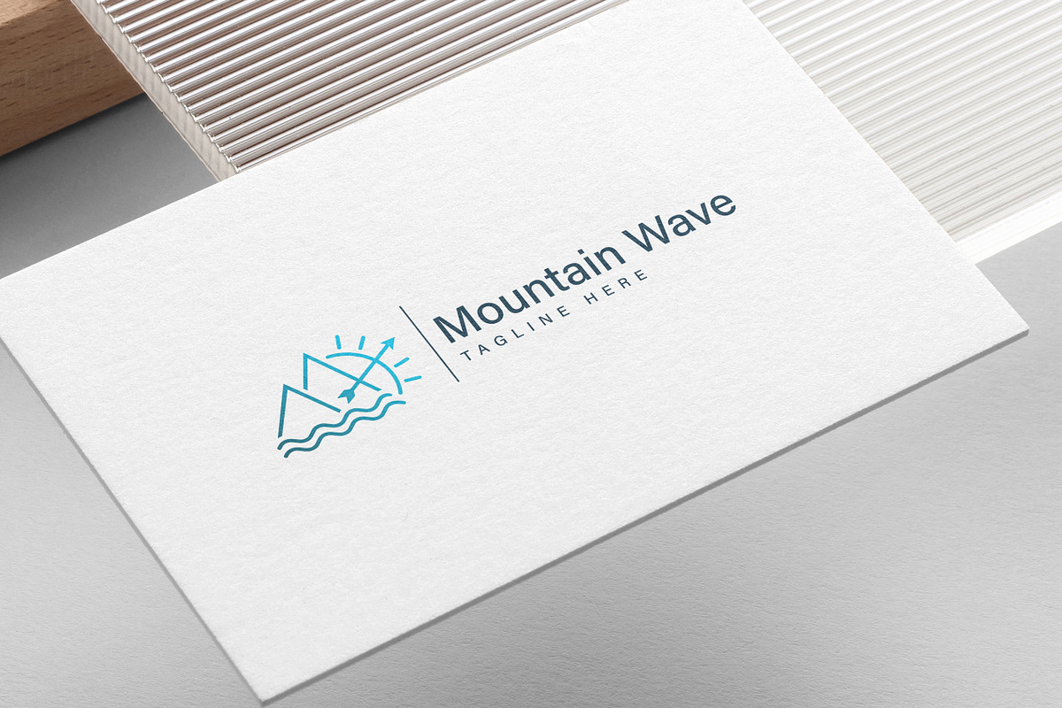 Sea and mountain M logo design, a Branding & Logo Template by picxola (Photo 2 of 2)