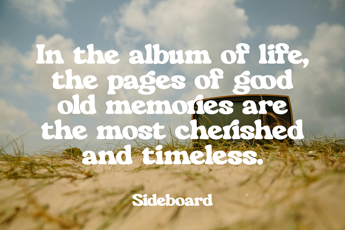Sideboard - Tight Spaced Retro Serif, a Serif Font by Surplus Type Co (Photo 8 of 9)