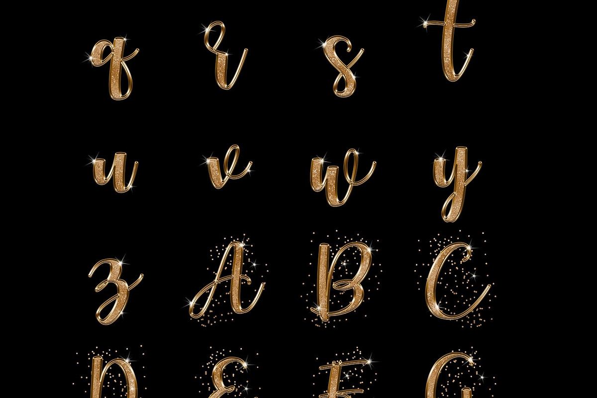 Golden Alphabet, an Illustration by Kandace Lalo Designs (Photo 3 of 5)