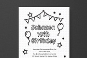 Birthday Celebration Flyer Template, a Flyer Template by MightyDesign (Thumbnail 4 of 8)